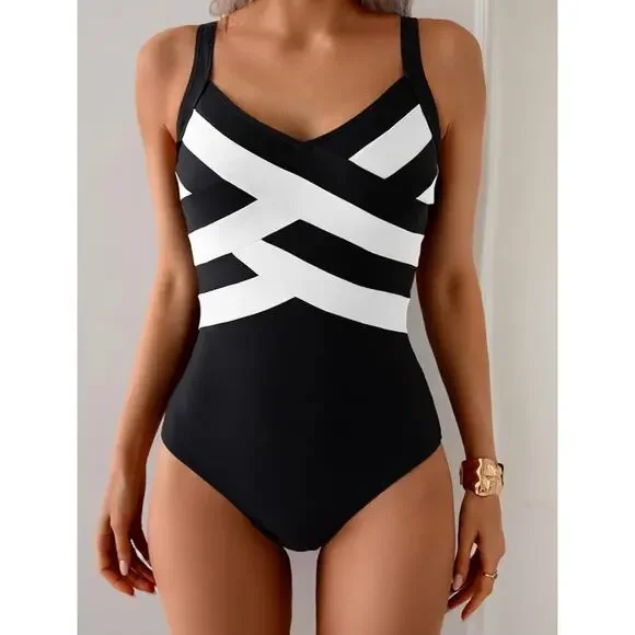 Aidonger One Piece Slimming One Piece Swimsuit - Picture 1 of 5